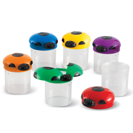 Plastová sklenice s lupou 1ks - Beruška; různé barvy