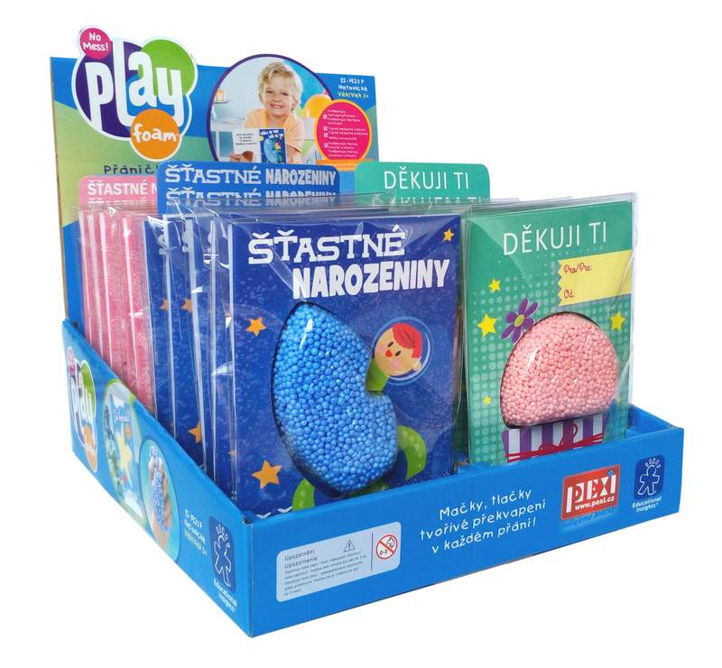 PlayFoam® Přáníčka 2v1-20 PACK s modelínou; 4 druhy-Assort (CZ/SK)