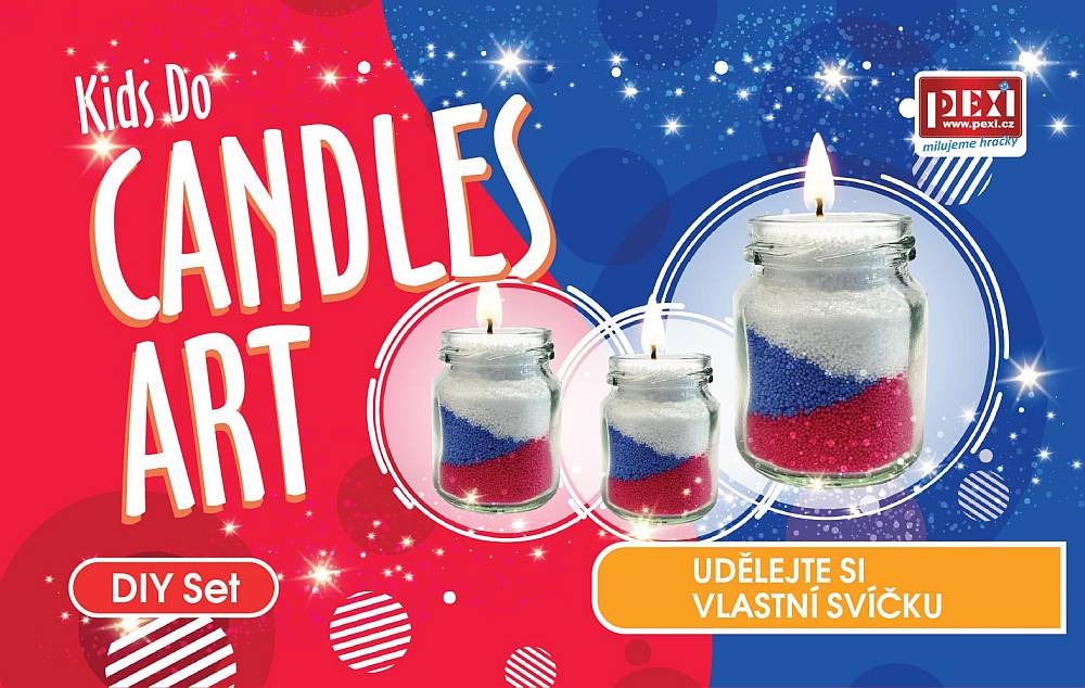 PEXI CANDLES ART - Pískové svíčky 3 ks České