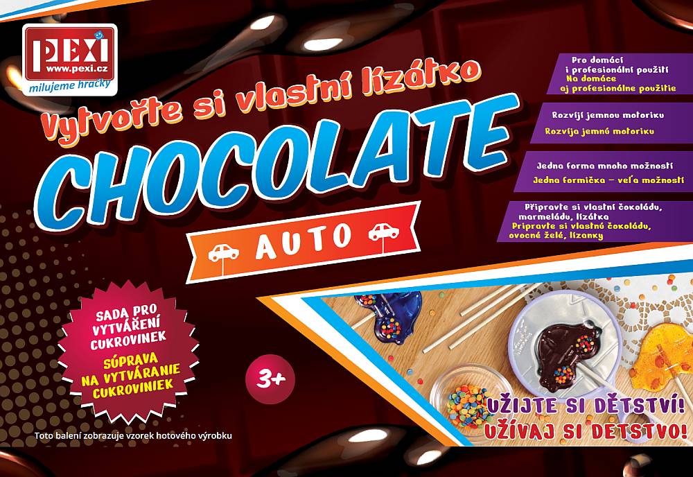 PEXI CHOCOLATE ART - Lízátko Auto