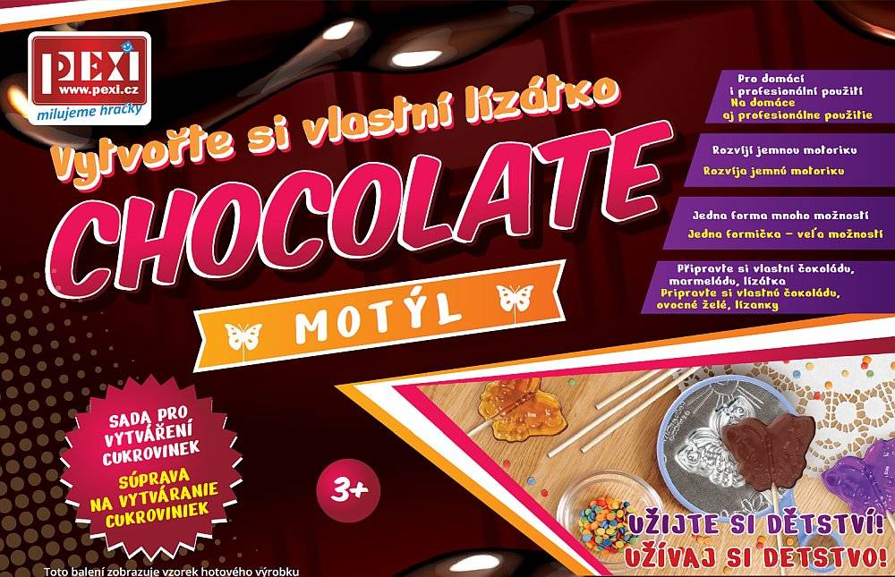 PEXI CHOCOLATE ART - Lízátko Motýl