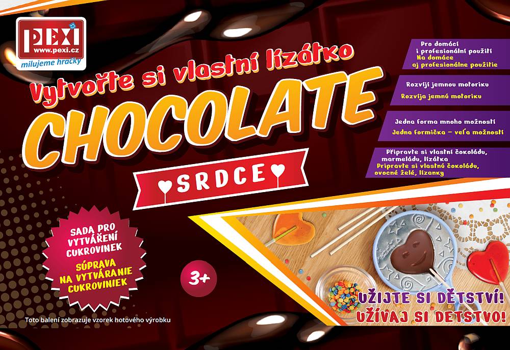 PEXI CHOCOLATE ART - Lízátko Srdce