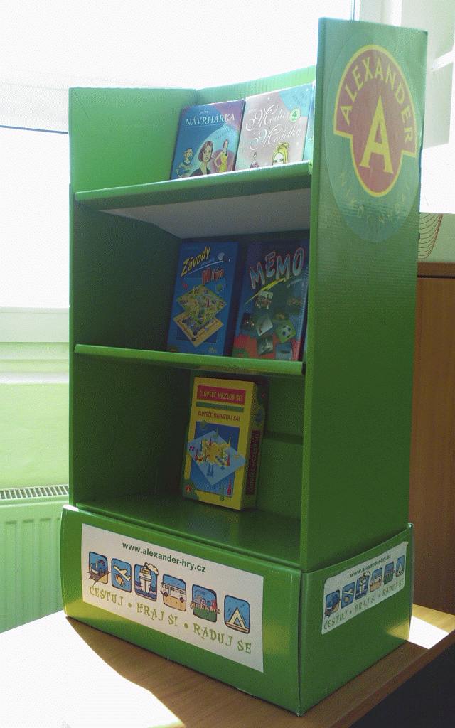 Papírový regálek na MINIHRY Alexander